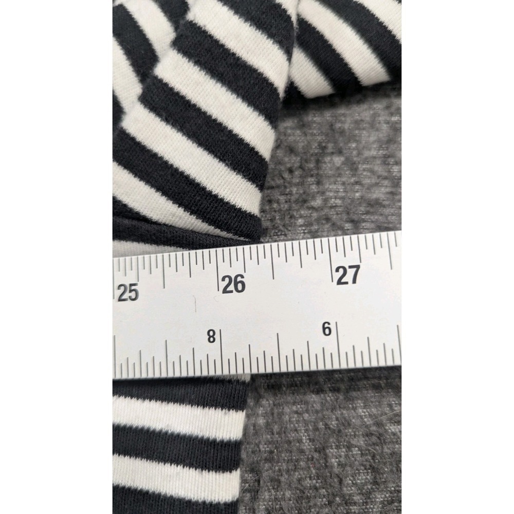 Quaker Factory Shirt Womens 2X Black White Stripe Coastal Granny Cottagecore - Picture 10 of 16